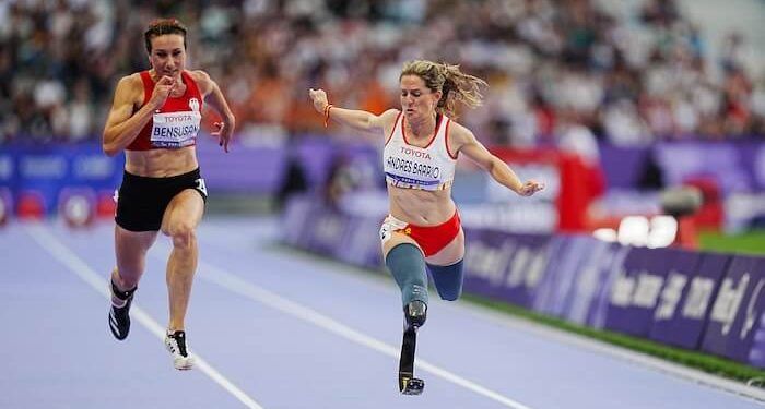 Sara Andrés rozó el bronce en una final de 100 metros T64 que dominó Países Bajos