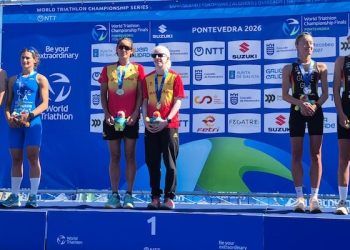 Susana Rodríguez y su guía, Sara Pérez, campeonas del Mundo de triatlón paralímpico
