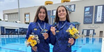 Ana Carvajal y Valeria Antolino, campeonas de Europa de plataforma sincronizada
