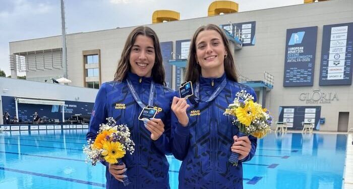 Ana Carvajal y Valeria Antolino, campeonas de Europa de plataforma sincronizada