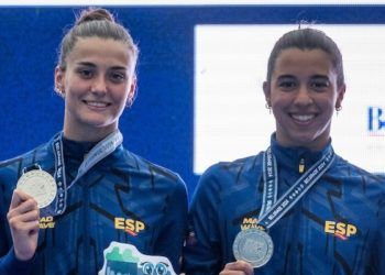 Valeria Antolino y Ana Carvajal se colgaron la plata europea en plataforma de 10 metros
