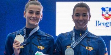 Valeria Antolino y Ana Carvajal se colgaron la plata europea en plataforma de 10 metros