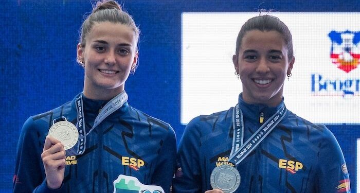 Valeria Antolino y Ana Carvajal se colgaron la plata europea en plataforma de 10 metros