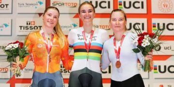 Valeria Valgonen dio al UPV Women’s Cycling Team su primer bronce en la Copa de las Naciones
