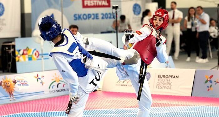 Violeta Díaz, oro en -49 kilos en taekwondo en el Festival Olímpico de Juventud Europea