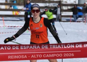 Aiara Garaialde se proclamó campeona de España de triatlón de invierno en Reinosa