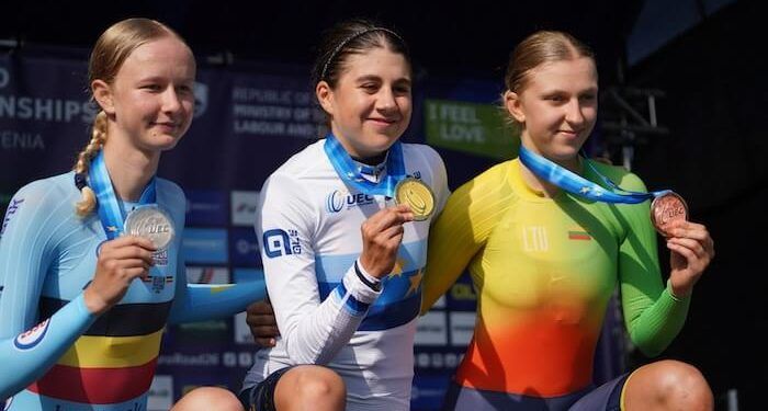 Alejandra Neira se proclamó campeona de Europa júnior de contrarreloj de Liubliana