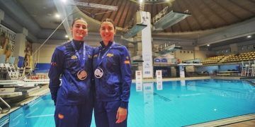 Valeria Antolino y Ana Carvajal lograron el doblete en la final de plataforma de 10 metros en Madrid
