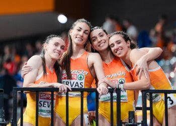 Sevilla, Santidrián, Fra y Hervás fijaron el nuevo récord de España de 4×400 en el Europeo