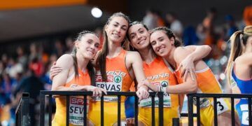 Sevilla, Santidrián, Fra y Hervás fijaron el nuevo récord de España de 4×400 en el Europeo