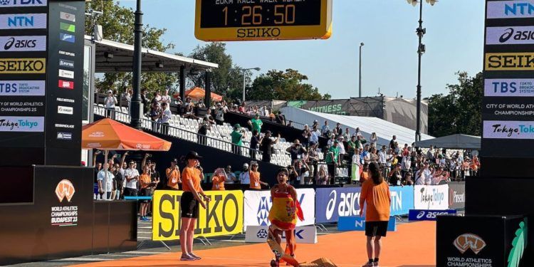 María Perez brilló en oro puro mundial en los 20km marcha de Budapest
