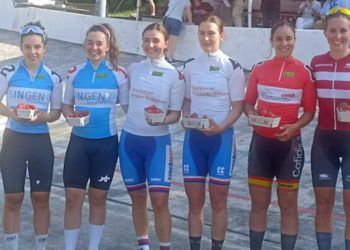 Laura Rodríguez sube al podio en la madison de la Bahnen-Tournée