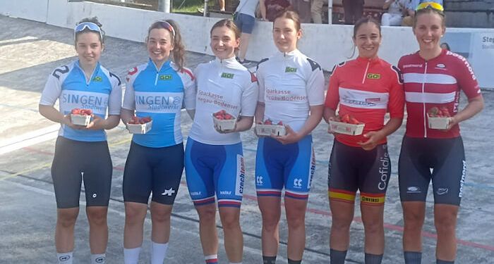 Laura Rodríguez sube al podio en la madison de la Bahnen-Tournée