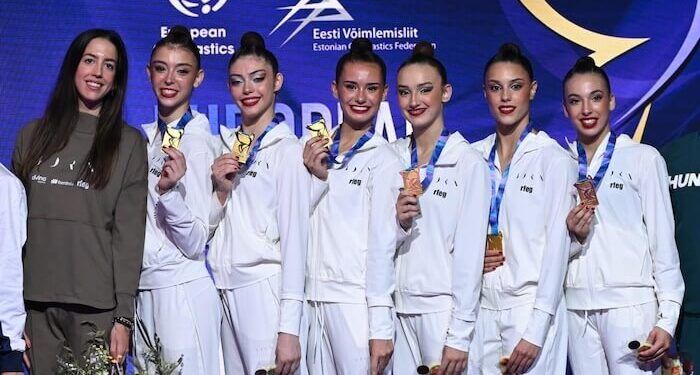 El conjunto español de gimnasia rítmica vuelve a tocar el cielo continental 33 años después