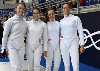 El equipo español femenino de espada, eliminado en dieciseisavos de final
