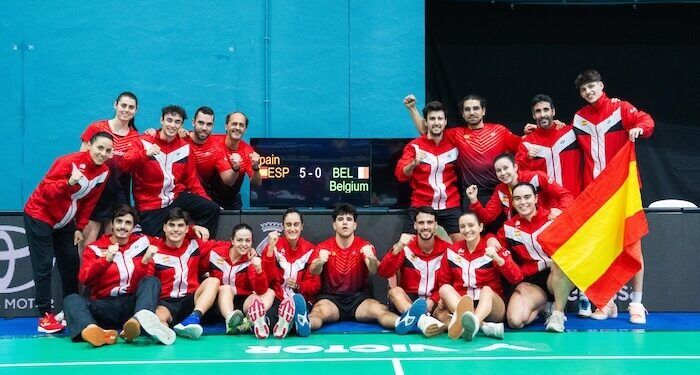 La selección española de bádminton se clasificó para el campeonato de Europa por equipos