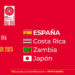 Japón, Costa Rica y Zambia, rivales de España en el Mundial