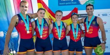 España cerró con sendas nuevas platas el Mundial de esprint playa de remo en Turquía