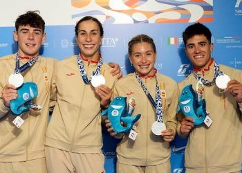 El equipo español de triatlón logró la plata en el relevo mixto de los Juegos Mediterráneos