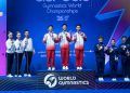 España sumó sendos bronces, en la general por equipos y el trío, en el Mundial de aeróbica