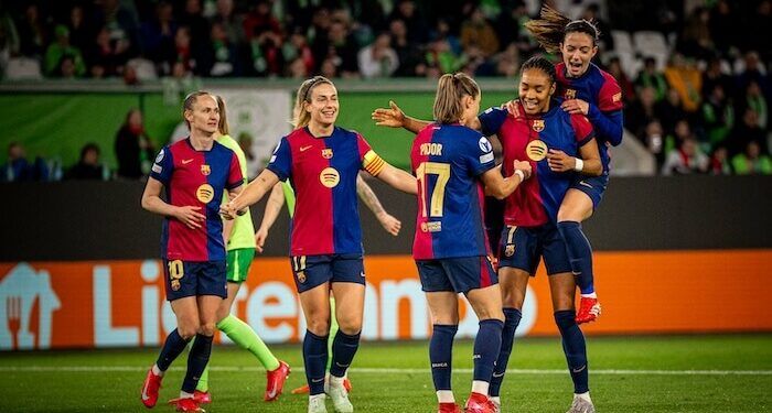 El Barça goleó en Wolfsburgo y acaricia las semis