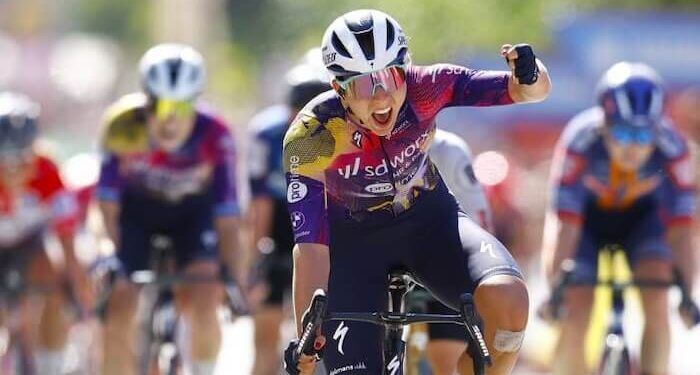 Femke Gerritse sale a la palestra en Huesca