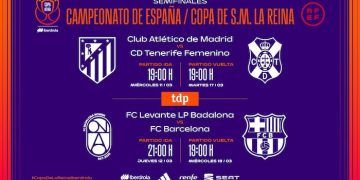 Atlético-Tenerife y Badalona-Barcelona, semifinales de la Copa de la Reina