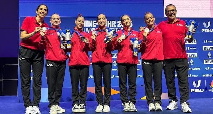 El equipo español de gimnasia artística, plata en los Juegos Mundiales Universitarios