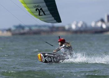 Gisela Pulido, en las Medal Series del Europeo de Formula Kite