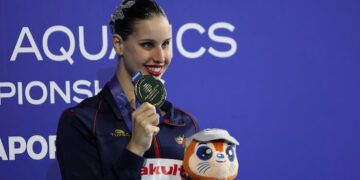 Iris Tió, con la música de Piaf, logró para España un oro mundial histórico en solo libre de artística