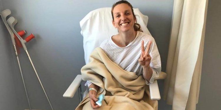 Laura Gil, intervenida con éxito de su lesión en el tendón de Aquiles