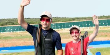 Mar Molné y Andrés García, plata en tiro al plato mixto en los Juegos Mediterráneos de Taranto