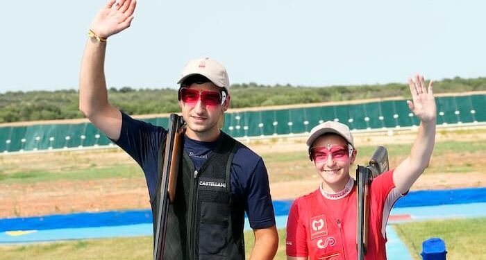 Mar Molné y Andrés García, plata en tiro al plato mixto en los Juegos Mediterráneos de Taranto