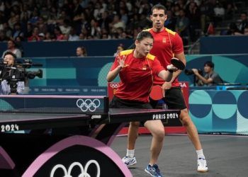 María Xiao y Álvaro Robles, diploma olímpico en dobles mixto de tenis de mesa