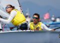 Xammar y Cardona, terceros en el podio provisional del Mundial de 470 en Enoshima