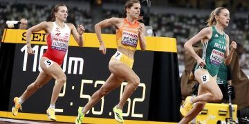 Marta Pérez mostró su coraje y firmó  la novena plaza en la final de los 1.500 del Mundial