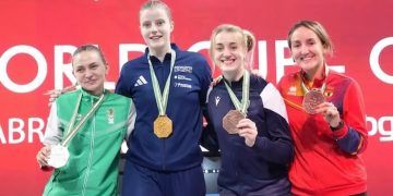 Lucía Martín-Portugués se adjudicó la medalla de bronce en la Copa del Mundo de sable de Orán