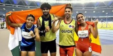 Nagore Folgado y su guía, Rafael Quijar, lograron el bronce en los 100 metros T12 en el Mundial