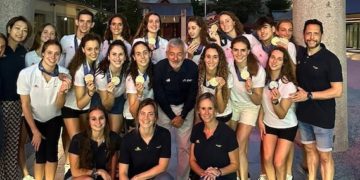La natación artística española cosechó siete medallas en el Mundial de Fukoka