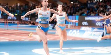 Paula Blanquer logró su primer oro absoluto en 60 metros vallas en el campeonato de España