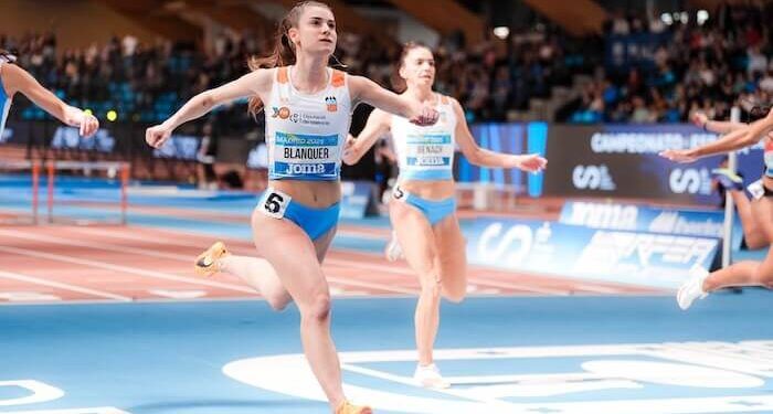 Paula Blanquer logró su primer oro absoluto en 60 metros vallas en el campeonato de España