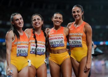 El relevo 4×100, quintas del mundo en Tokio