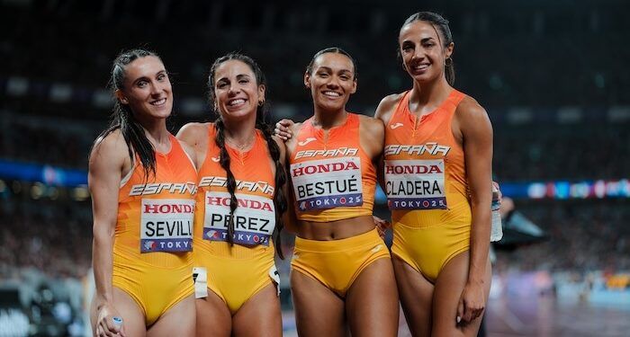 El relevo 4×100, quintas del mundo en Tokio