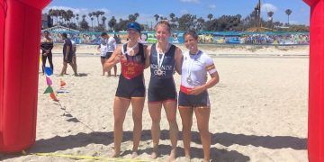 España exhibe potencial en su estreno en el campo de regatas olímpico beach sprint de Los Ángeles