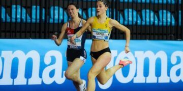 Laura Castillo, séptima en los 200 metros lisos en el campeonatode España absoluto short track