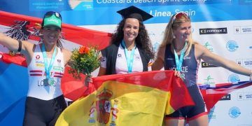 Esther Briz, oro en solo femenino CW1x en los campeonatos de Europa de beach sprint