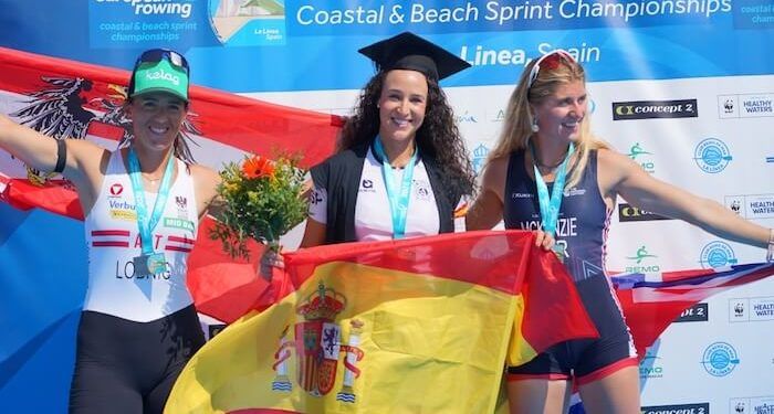 Esther Briz, oro en solo femenino CW1x en los campeonatos de Europa de beach sprint