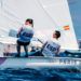 Tara Pacheco y Andrés Barrio se lucen en su estreno, con un primero en la última regata de Nacra 17